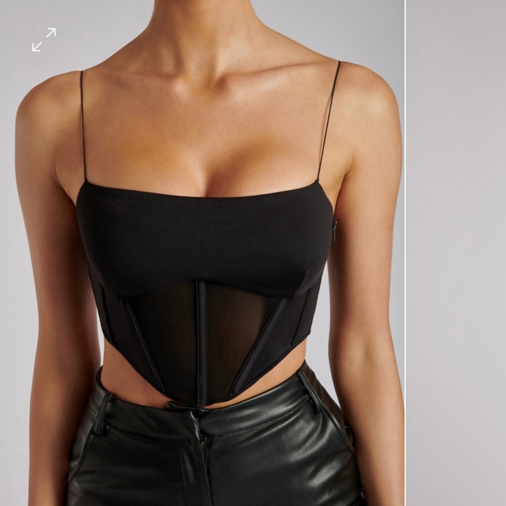 Meshki JADA mesh corset crop top